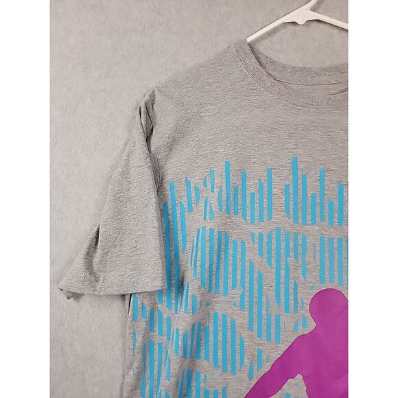 NWT Jordan Jump Man Gray Purple Blue Big Logo SS T Shirt Men's Large - Picture 4 of 12